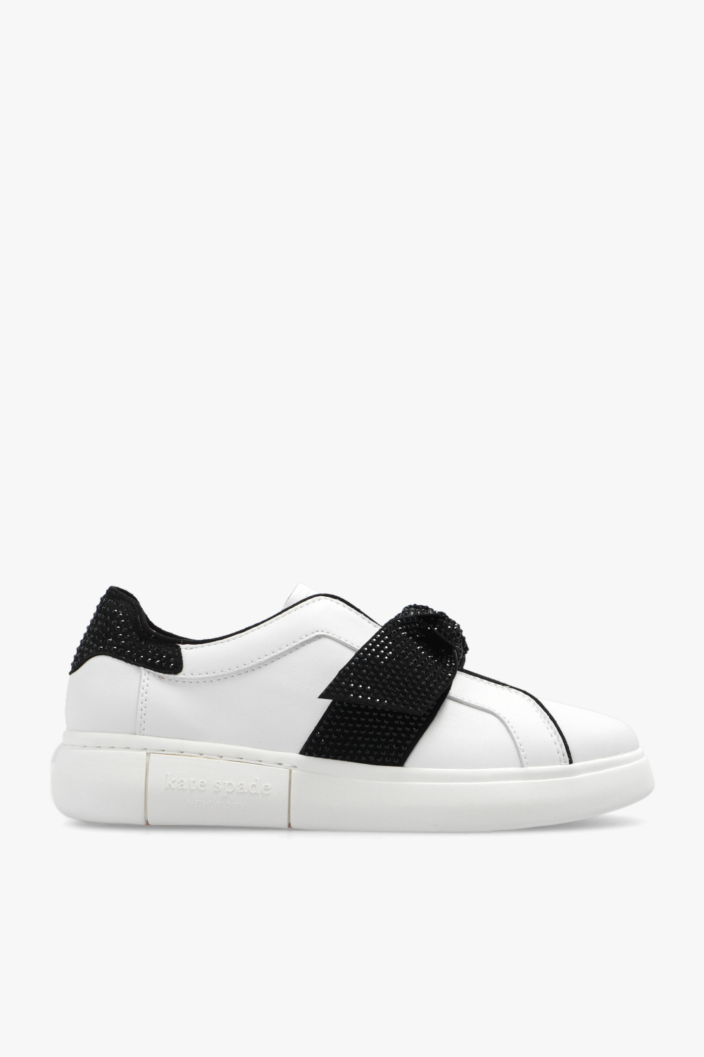 White sneakers best sale with black strap